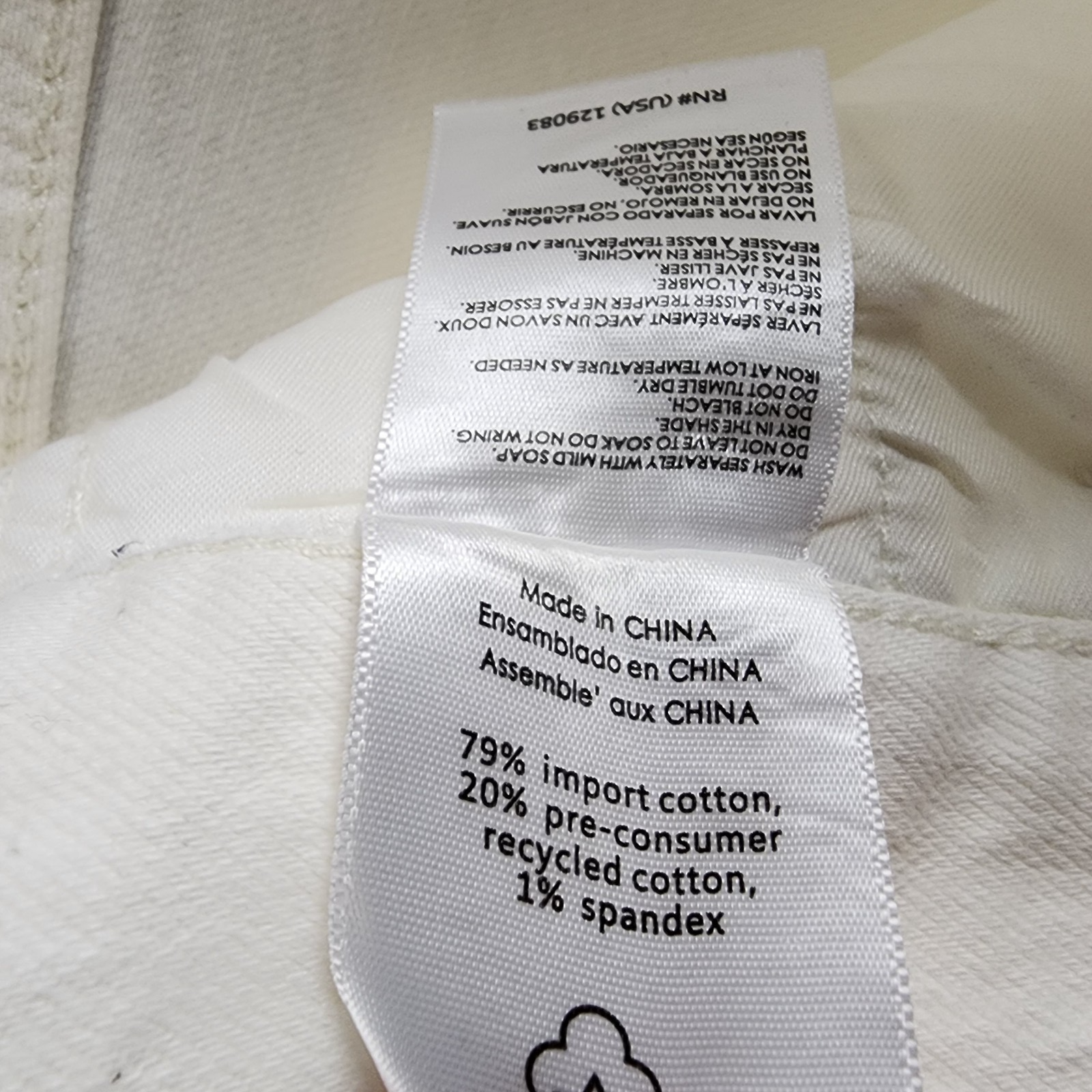 REBECCA MINKOFF Relaxed Cargo Pants Women's 30 Alabaster Button Zip Closure - Picture 18 of 20