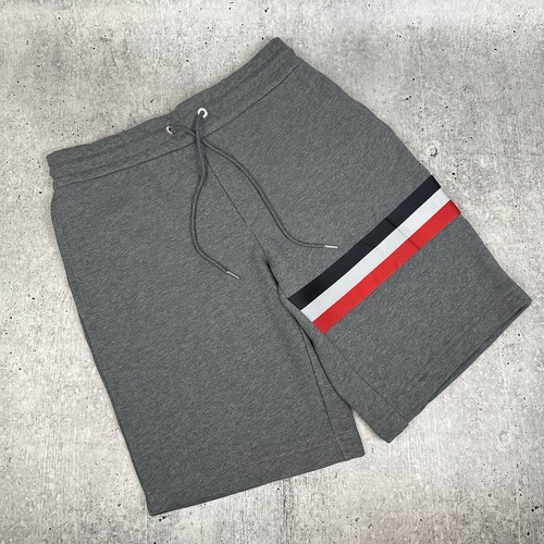 New Moncler Pantalone Tricolor Stripe Bermuda Shorts Grey