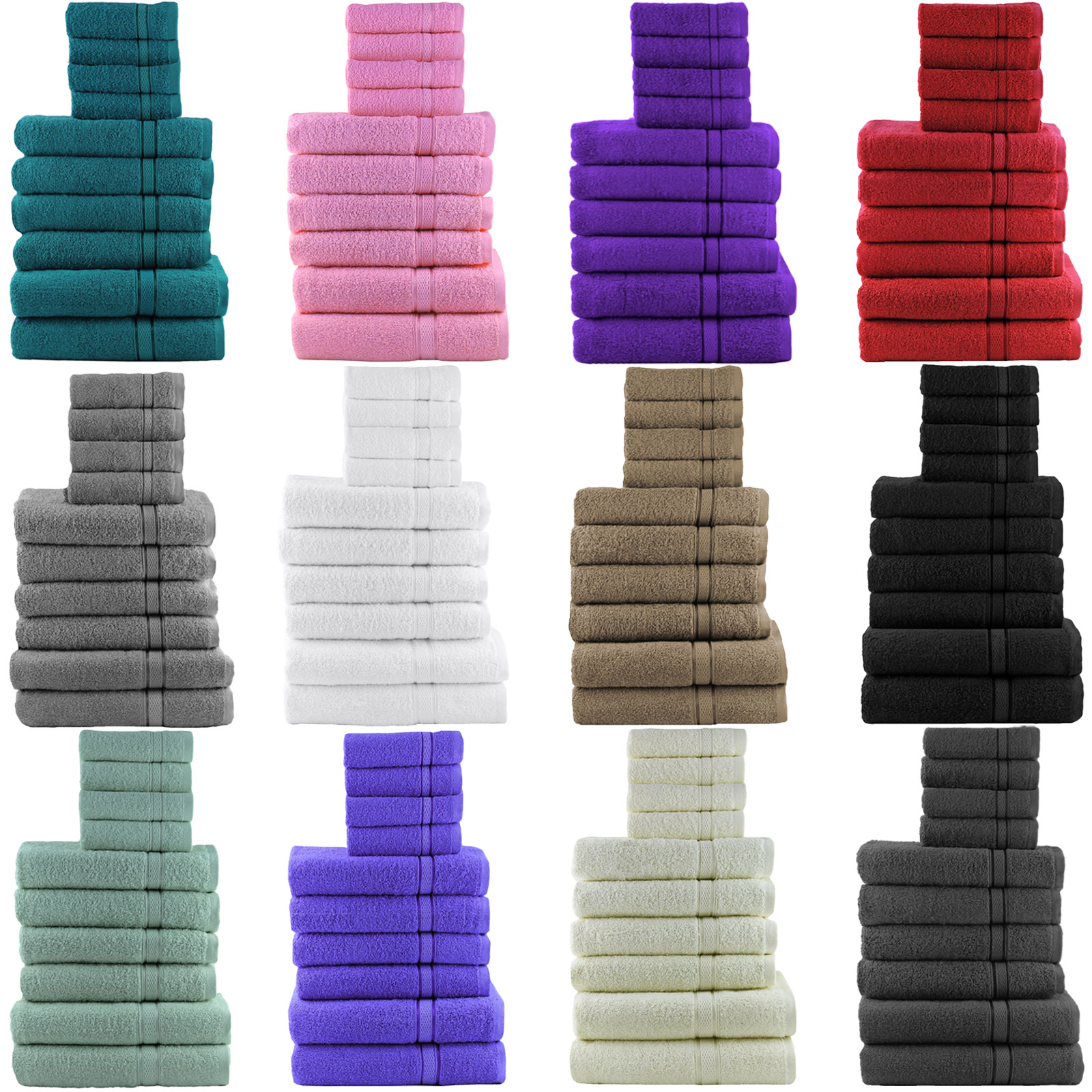 10 PIECE TOWEL BALE SET 100 LUXURY SOFT EGYPTIAN COTTON FACE HAND BATH