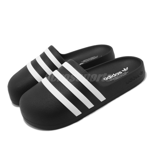 

adidas Originals AdiFOM Adilette Черно-белые мужские унисекс сандалии без шнуровки HQ7218, Черный, Adifom Adilette