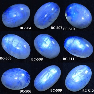 TOP NATURAL BLUE FIRE MOONSTONE OVAL PEAR CABOCHON RING JEWELRY GEMSTONE BC-