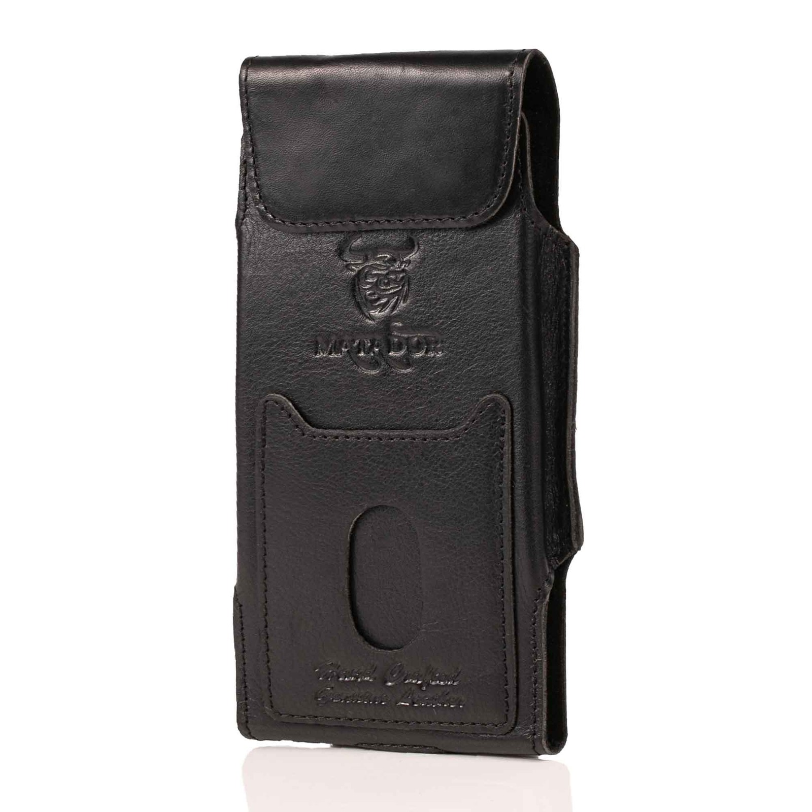 MATADOR iPhone 17 Pro Max 16 Pro Max Echt Leder Handytasche Tasche Case Schwarz