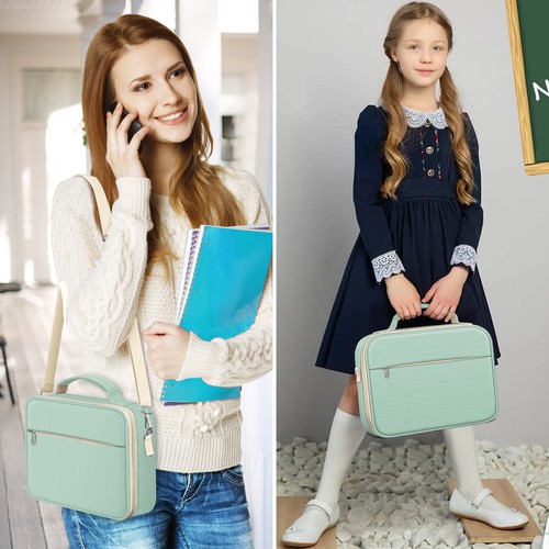 Large Bible Cover Carrying Book Case Church Bag w/Shoulder Strap and Pen Slots