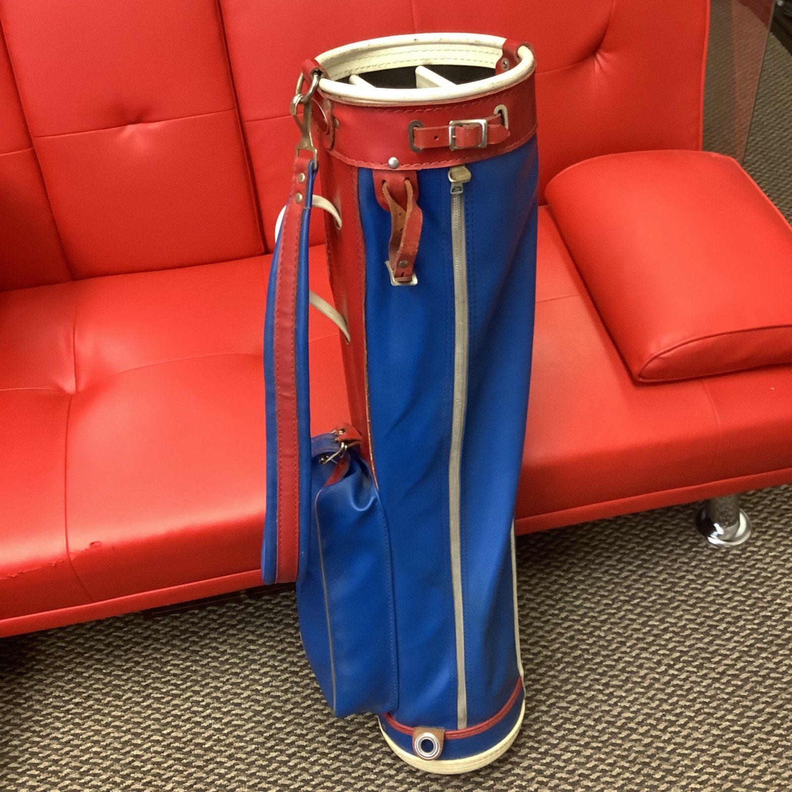 Vintage Classic Red White Blue Golf Cart Bag The Ultra Line Gr...