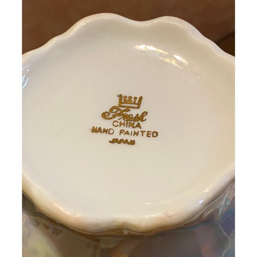 Fresh China Hand Painted Japan Iridescent Tea Pot, Tea Cup & Saucer set