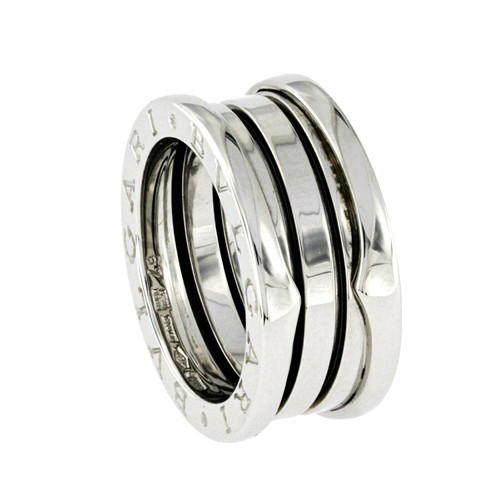 Authentic Bulgari Bvlgari B-Zero1 18K Gold 3 Bands Ring Size 49