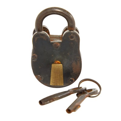 Ir 8010aj Metal Brass Lock & Keys 3'' H1'' W01102 2'' X 3'' X