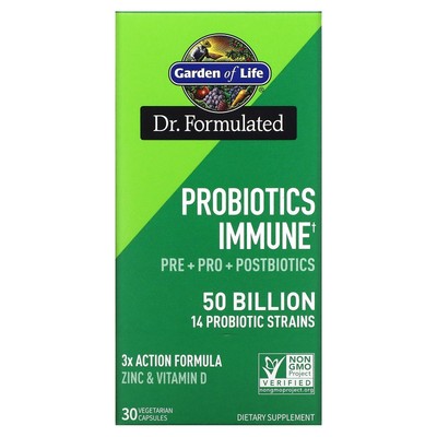 Probiotics Immune, 50 миллиардов, 30 вегетарианских капсул