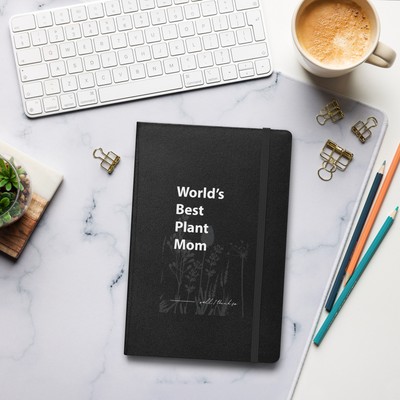 Hardcover Bound Notebook - World's Best Plant Mom Black