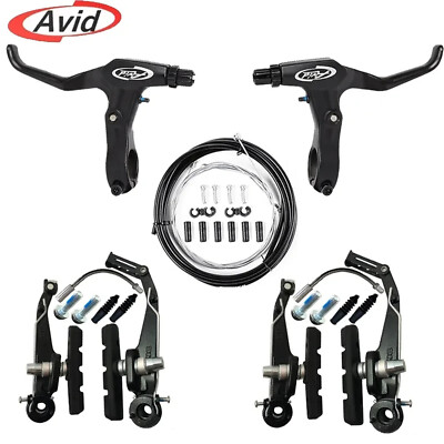 Avid V Brake Set Mountain Bike Front Rear MTB Hybrid Calliper Cables Lever Black