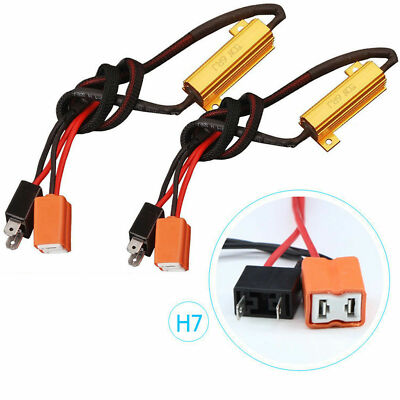 H7 LED Anti Flicker Adapter Error Free Canceler Canbus Headlight Lamps Decoder