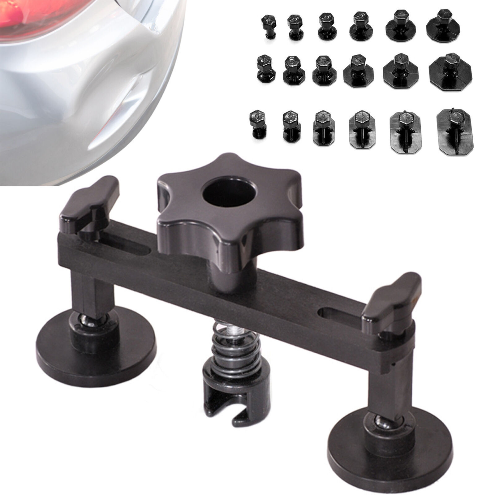 Car Paintless Dent Puller Tabs Bridge Lifter Body Repair Hail Removal Tool Kit