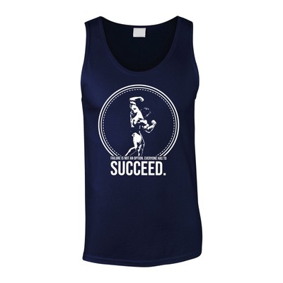 Arnold SUCCEED Men's Gym Vest | Bodybuilding Tank Top T-Shirt Stringer - GYMTIER