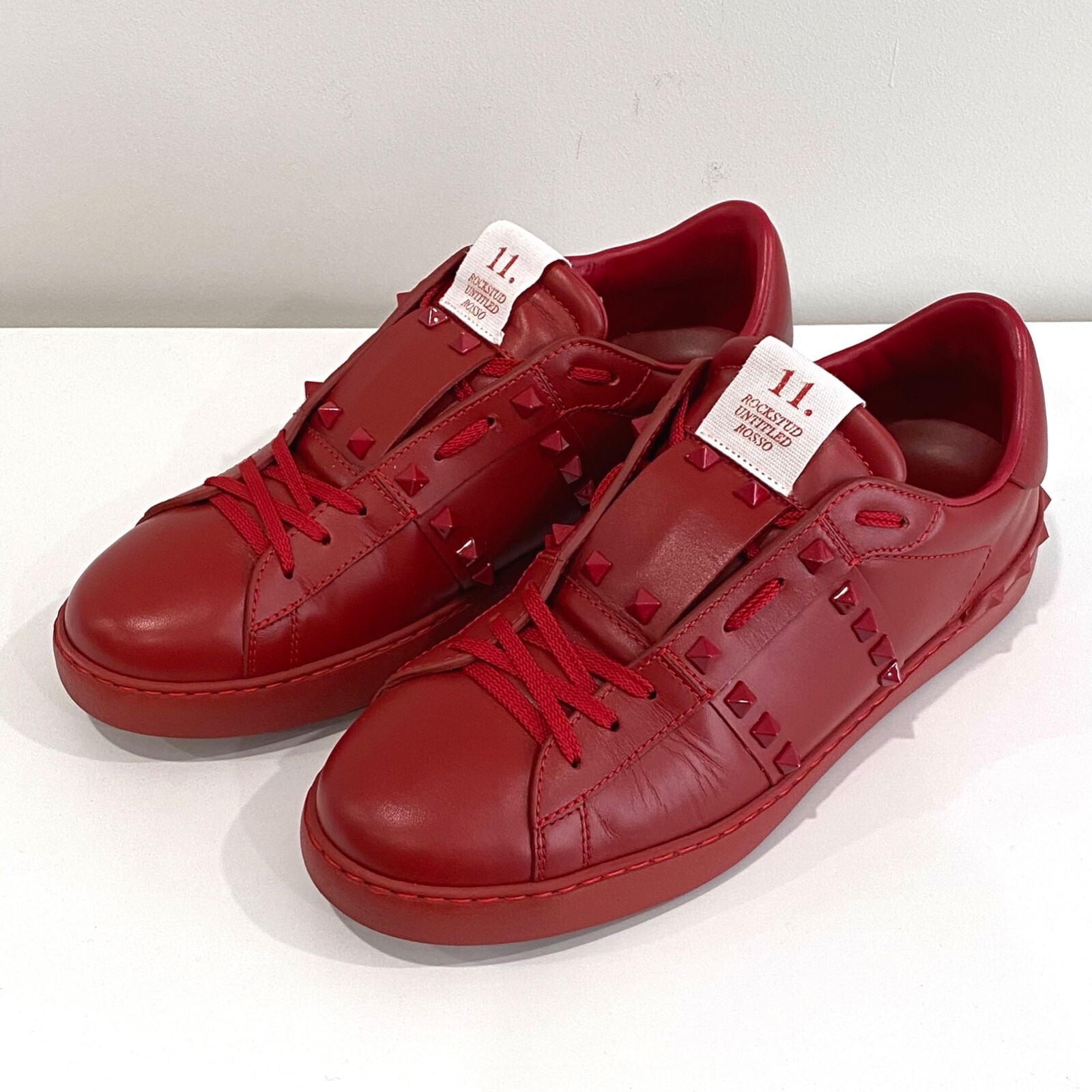 VALENTINO GARAVANI RED STUDDED ROCKSTUD UNTITLED ROSSO VALENTINO GARAVANI RED STUDDED ROCKSTUD UNTITLED ROSSO