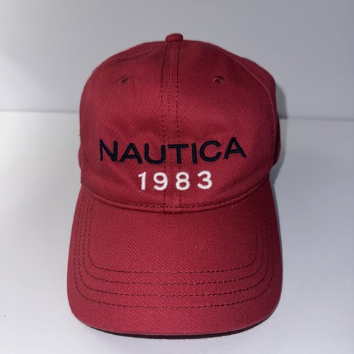 ☆ NAUTICA ☆ 83 FLAG SPELL OUT CAP NCA8905 Nautica Sailing Hat Cap Strap Back 1983 Round Spell out Logo