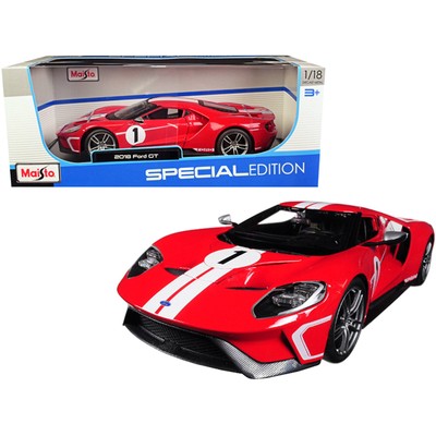 Maisto 1/18 Scale Diecast Model Car 2018 Ford GT #1 Heritage Special Edition