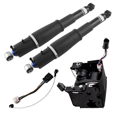 2x Air Suspension shocks+Compressor Pump For Escalade Suburban Tahoe Yukon