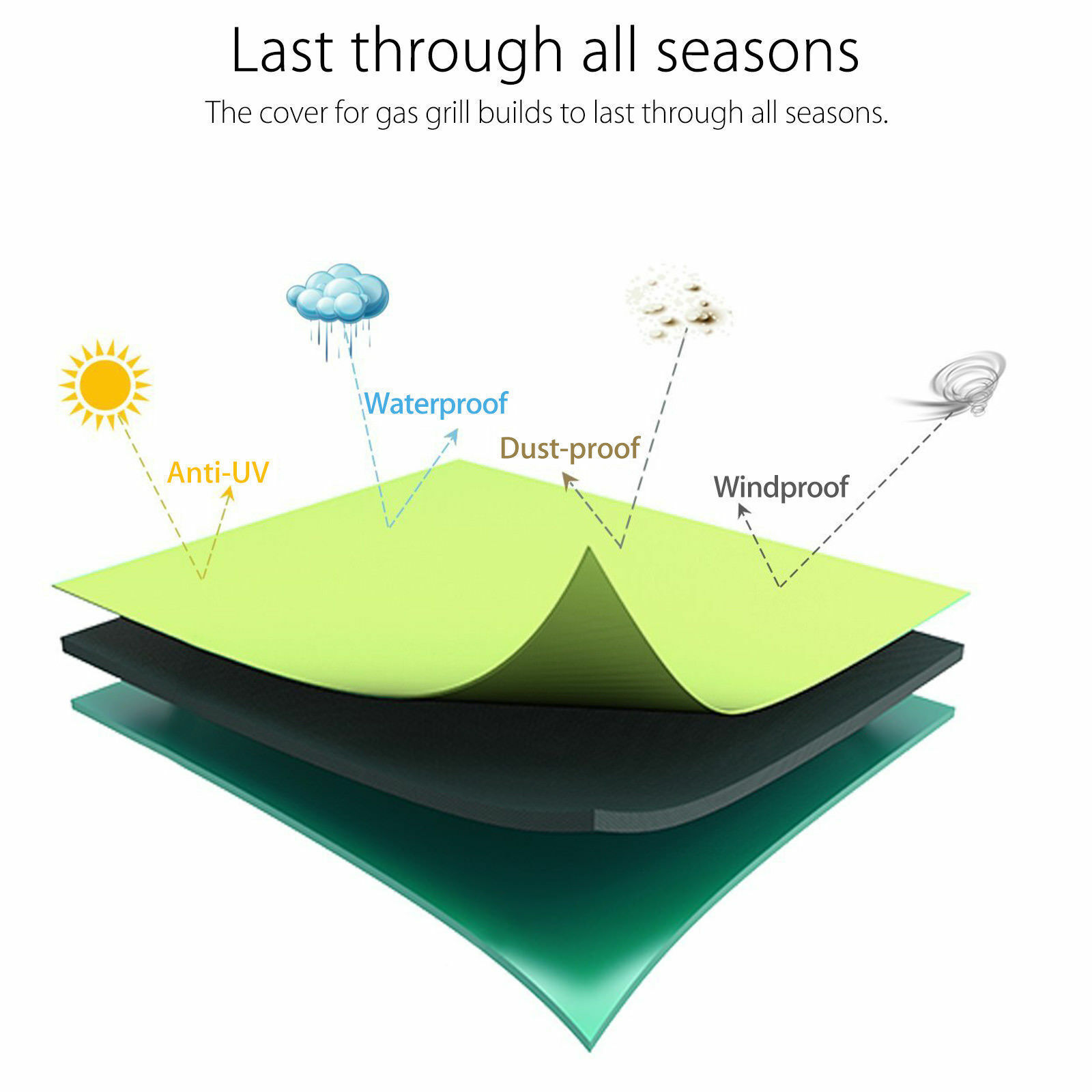 Garden BBQ Gas Grill Cover Barbecue Waterproof Outdoor Heavy Duty UV Protection