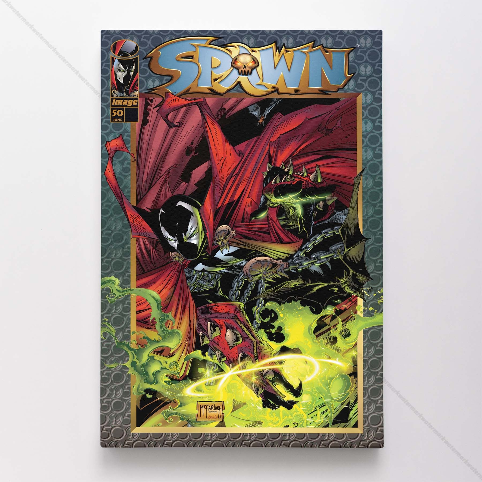 Spawn 50 Poster Canvas Comic Book Cover Art Print #A