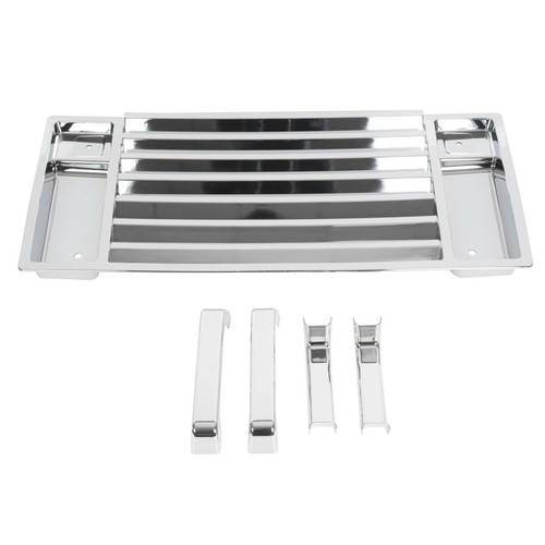 For 2003-2009 Hummer H2 Chrome Hood Deck Vent Panel Grille with handle covers