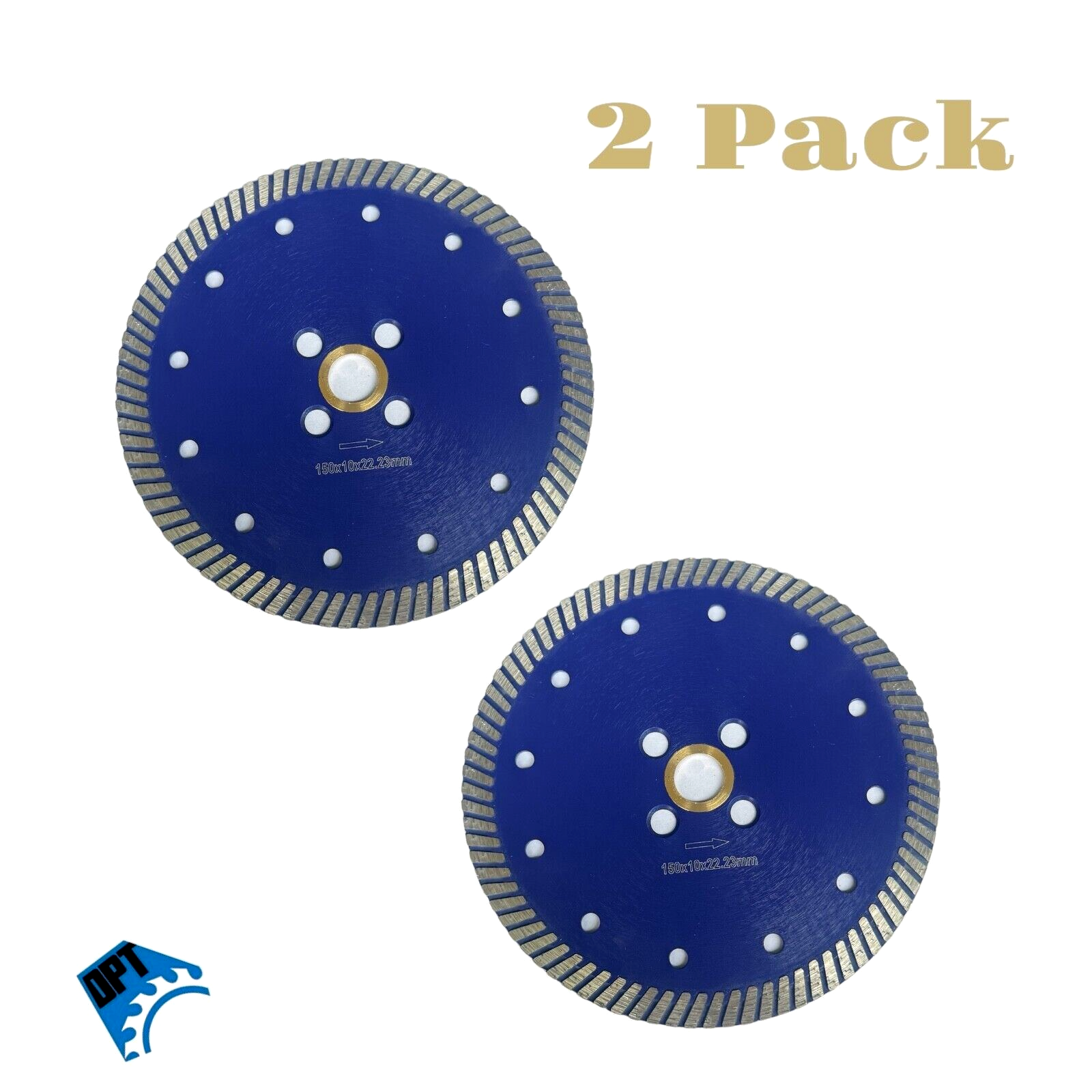 2 Pack 6 Inch Diamond Saw Blades for Granite Cutting High Performance Stone Tool