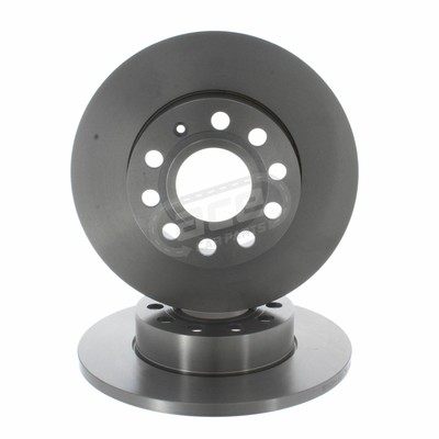 Rear Drilled and Grooved 260mm 5 Stud Solid Brake Discs with Apec Pads