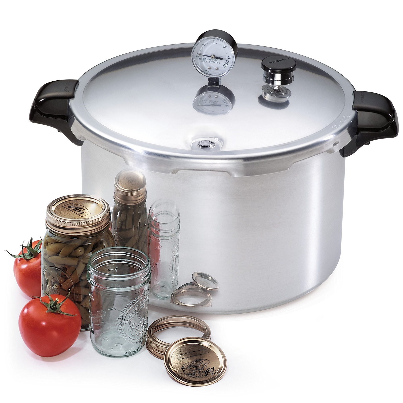 01755 16-Quart Aluminum canner Pressure Cooker, One Size, Silver