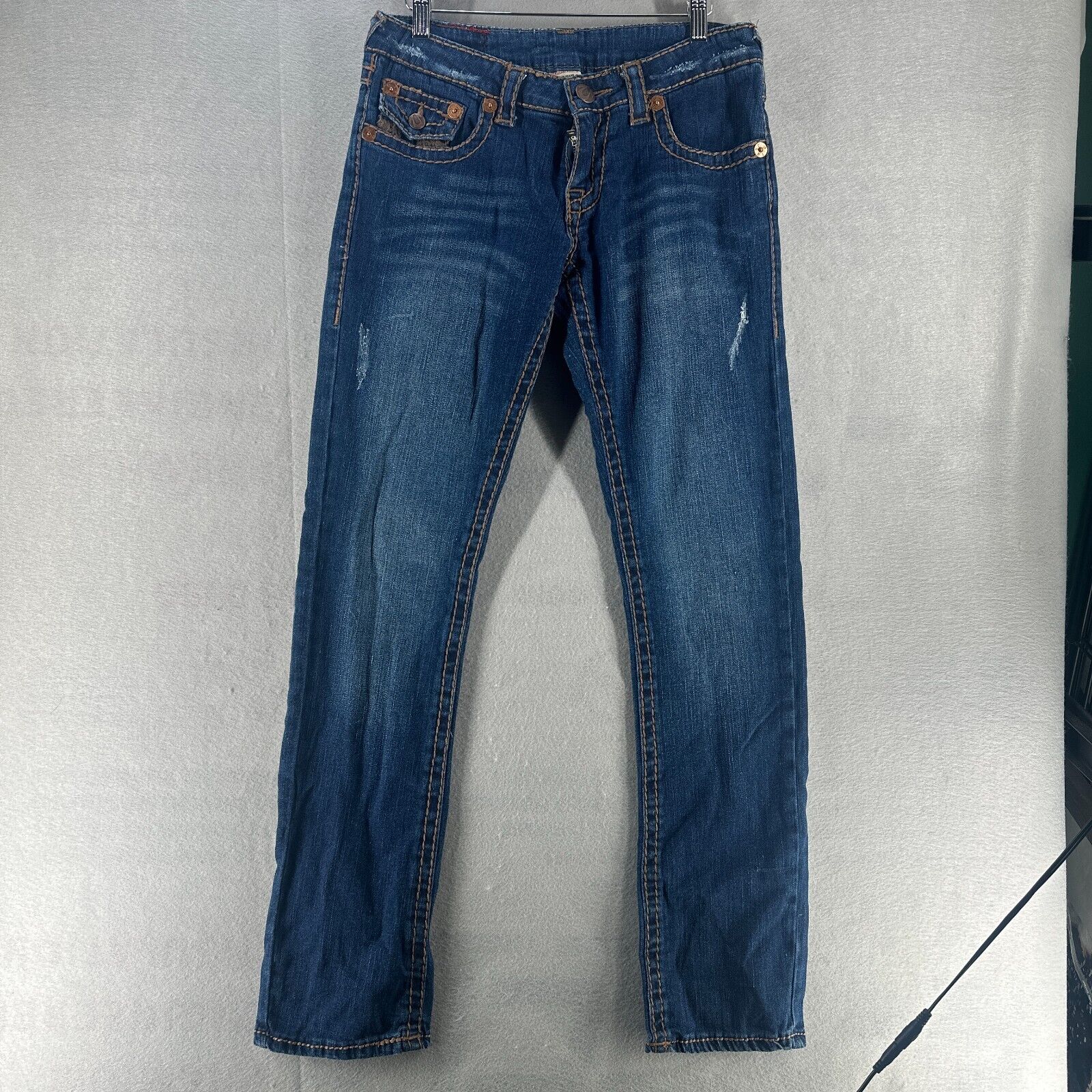 True Religion Womens Jeans 29 Blue Billy Super T Distressed True Religion Womens Jeans 29 Blue Billy Super T Distressed