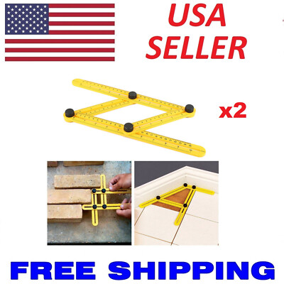 2x Measuring Tool Angle Izer Ruler Multi Angle Easy Template Instrument Slide