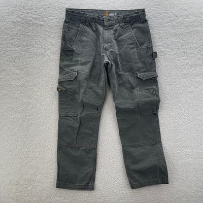 Carhartt Pants Mens 34x30 Green B342 MOS Ripstop Cargo Work Relaxed Fit Grunge