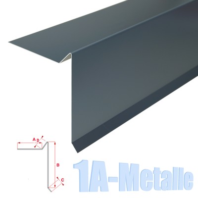 Ortgangblech Aluminium Dachblech Ortblech Alu Winkelblech RAL Farben Ortgang D