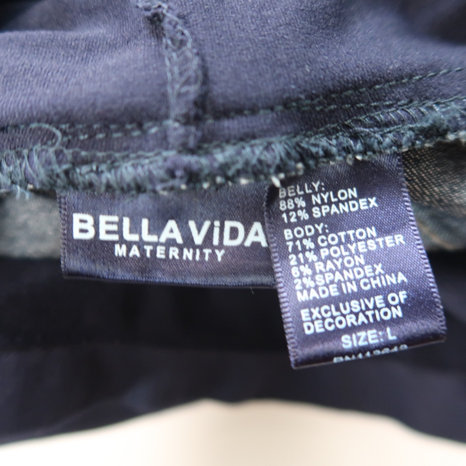 Women's Size L Lot Of 4 Pairs Skinny Cropped Maternity Jeans