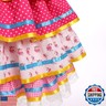 Princess Dress Up Clothes: Girl Festa Junina Themed Party Supply Carnival Costume Flutter Sleeve Tiered Dress+Bowknot Headband 2PCS Floral Polka Dot Pageant Dance Gown Pink 18-24 Months