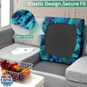 pickyNproud 8Pcs Patio Cushion Covers Stretch Outdoor Couch Cushions Slipcovers Replacement Washable Furniture Protector with Elastic Bottom Sofa Chair Seat Cover