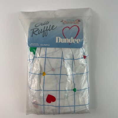 Vintage Disney Babies Dundee Crib Skirt Dust Ruffle Minnie Mickey Nursery New