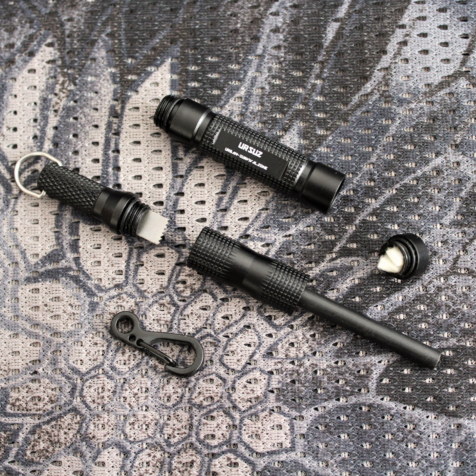 Stahl Zunder Feuerstab Feuerstahl Feuerstein Feuerstarter Kubotan Magnesium EDC