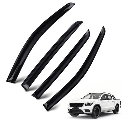 Front Rear Rain Guards for Ford Ranger 2012-2014 T6 Window Wind Deflectors Set