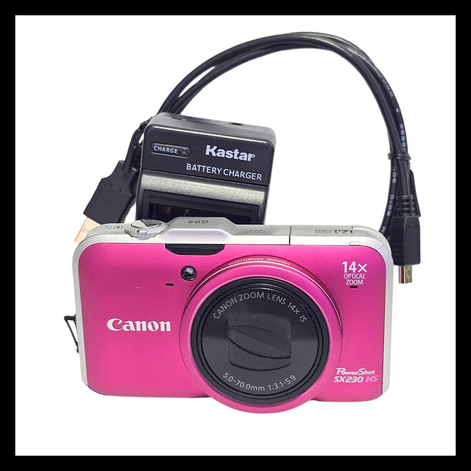 Canon PowerShot SX230 HS 12.1MP Digital Camera PINK Tested Canon PowerShot SX230 HS 12.1MP Digital Camera PINK Tested