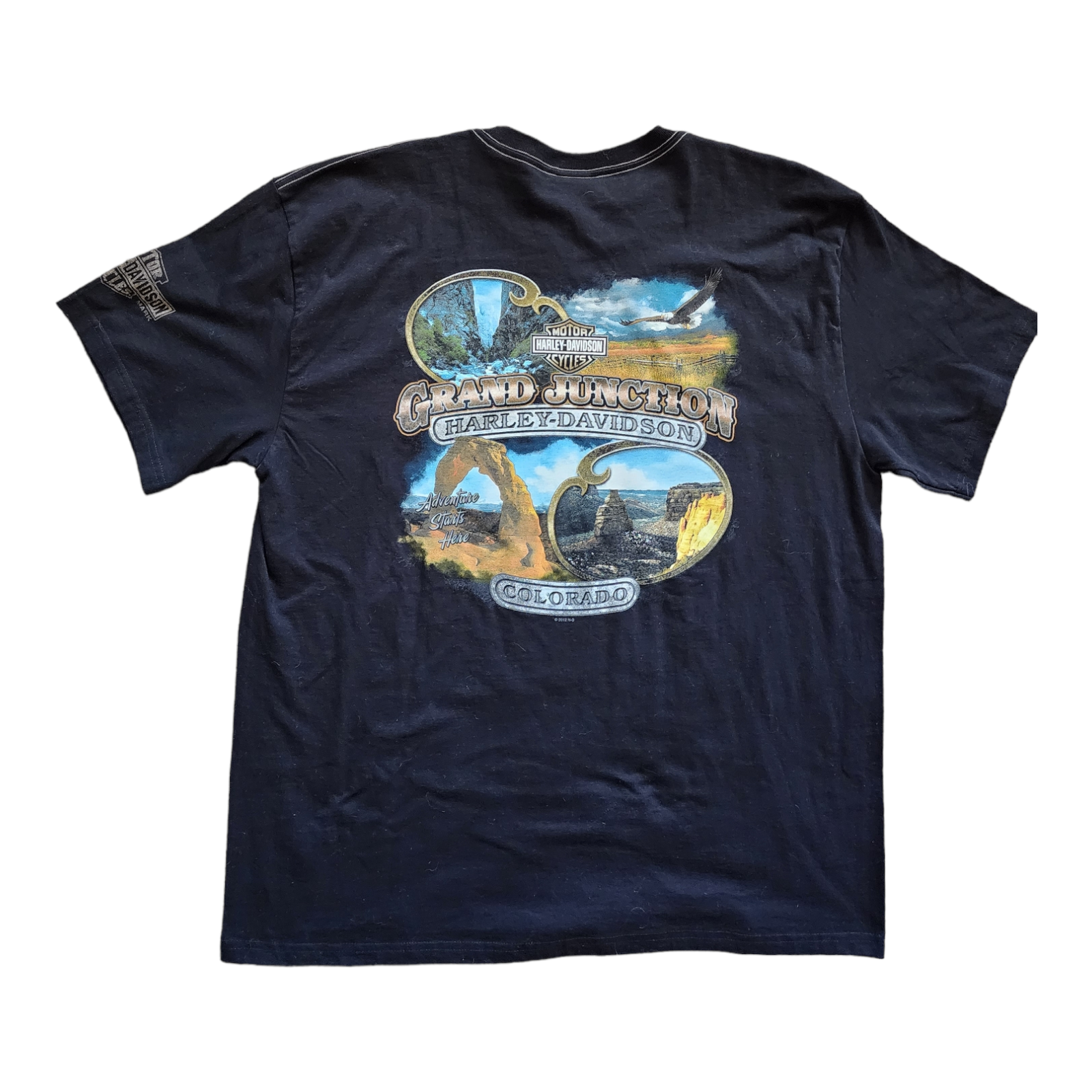 Harley Davidson Grand Junction Colorado Men's Black T-shirt Size