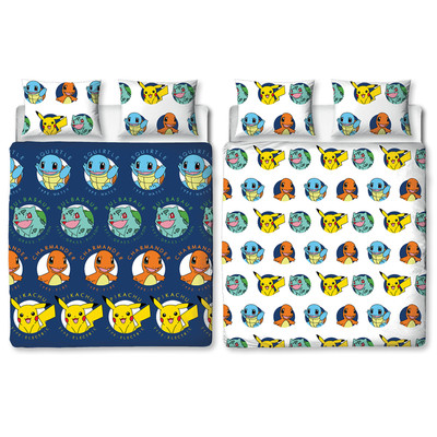 Kids Double Duvet Cover Sets - Pokemon Fortnite Minecraft Bing Bunny & More
