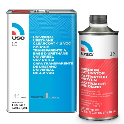 1 Gal USC 10 Universal Urethane Automotive Clearcoat w/ 1 qt 13 Medium Activator