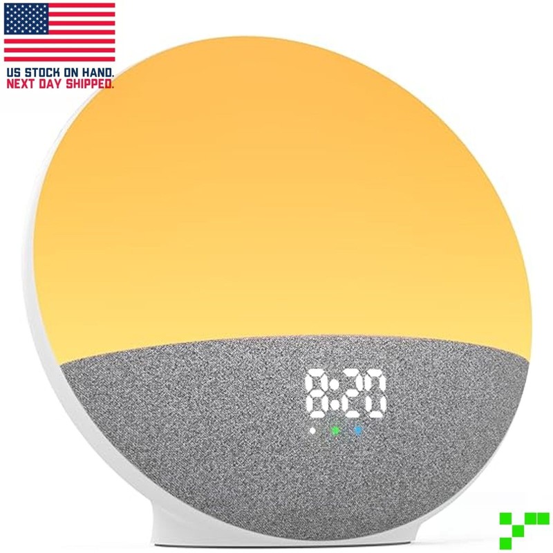 Digital Sunrise Alarm Clock Radio Wake Up Light Sleep Aid
