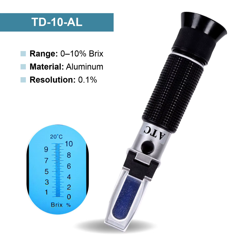 0‑90% ATC Handheld Refractometer Brix Alcohol Refractometer Portable Sugar Conte
