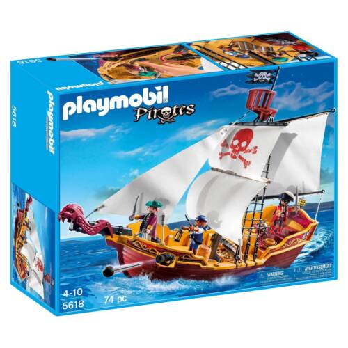 Playmobil Playmobil Pirates 70411 Skull Pirate Ship 132 Piece Set