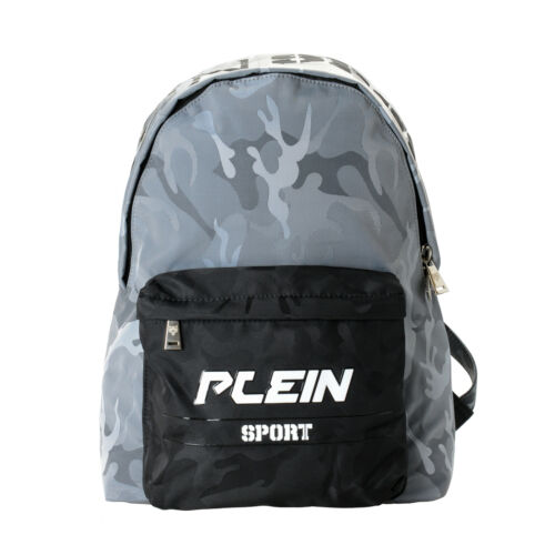 Pre-owned Philipp Plein Plein Sport Unisex Military Print Grey "zaino Eastpak" Backpack Bag