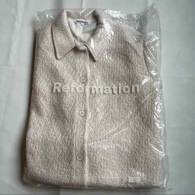 Pre-owned Reformation Hobart Jacket White