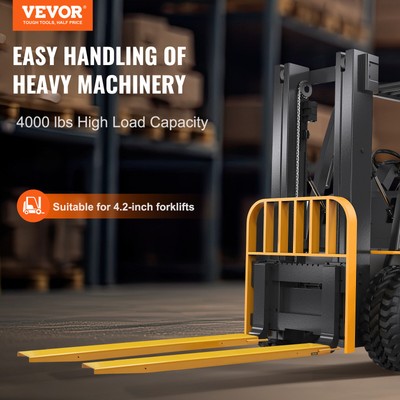 VEVOR Pallet Fork Extensions Forklift Extensions 72" x 4.5" Heavy Duty Steel