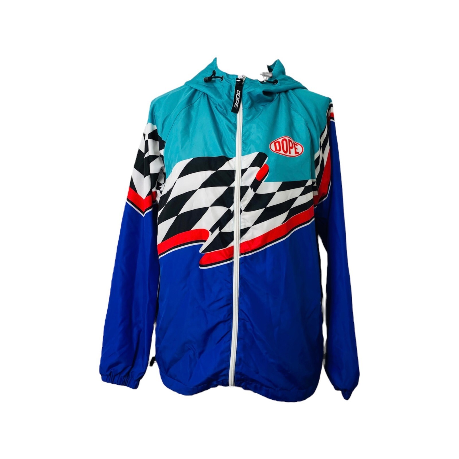 【MODERNIF】Rocco Short Hood Windbreaker VTG Firestone Racing Firehawk Retro 90s Colorblock Anorak