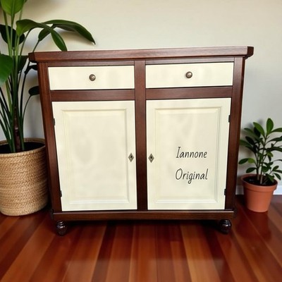 CREDENZA COUNTRY BICOLORE PANNA E NOCE