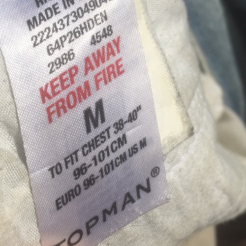 Topman Denim Jacket Distressed Light Wash Jean Jacket Medium M